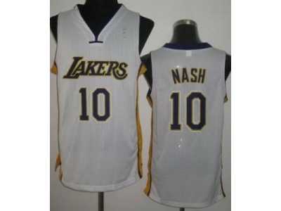 nba Los Angeles Lakers #10 Steve Nash white Jerseys[Revolution 30]