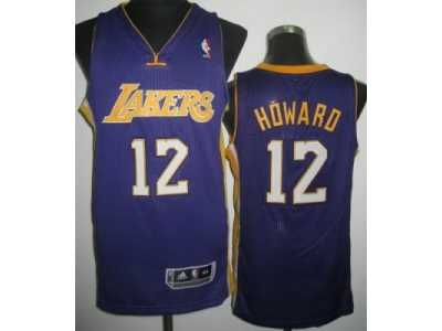 nba Los Angeles Lakers #12 Dwight Howard Purple Jerseys[Revolution 30]