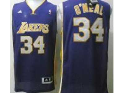 nba Los Angeles Lakers #34 Shaquille O'Neal Purple(Swingman)