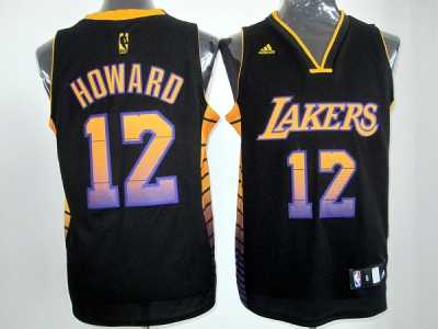 nba los angeles lakers #12 dwight howard black[limited edition]