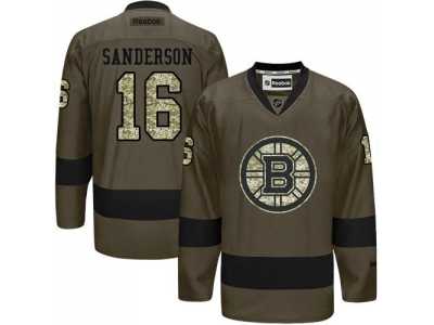 Boston Bruins #16 Derek Sanderson Green Salute to Service Stitched NHL Jersey
