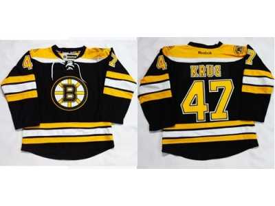 Boston Bruins #47 Torey Krug Black Home Stitched NHL Jersey