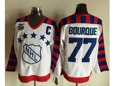 Boston Bruins #77 Ray Bourque White All Star CCM Throwback 75TH Stitched NHL Jersey