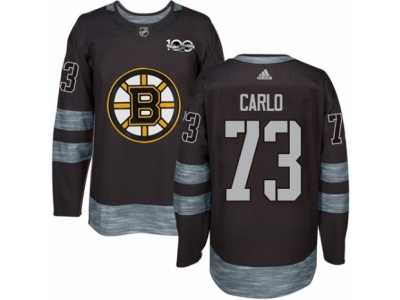 Men\'s Adidas Boston Bruins #73 Brandon Carlo Authentic Black 1917-2017 100th Anniversary NHL Jersey