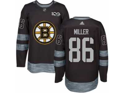 Men's Adidas Boston Bruins #86 Kevan Miller Authentic Black 1917-2017 100th Anniversary NHL Jersey