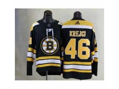 Men's Boston Bruins #46 David Krejci Black 2017-2018 adidas Hockey Stitched NHL Jersey