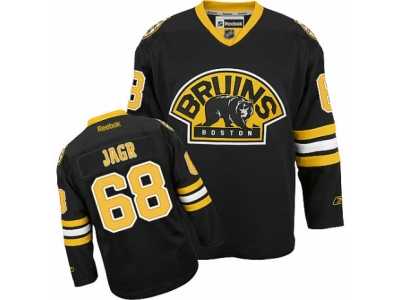 Men's Reebok Boston Bruins #68 Jaromir Jagr Authentic Black Third NHL Jersey