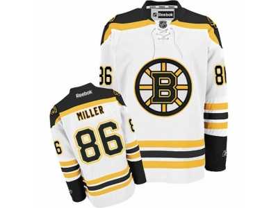 Men's Reebok Boston Bruins #86 Kevan Miller Authentic White Away NHL Jersey