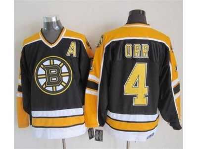 NHL Boston Bruins #4 Bobby Orr Black CCM Throwback New Stitched jerseys