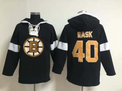 NHL Boston Bruins #40 Tuukka Rask black jerseys[pullover hooded sweatshirt]