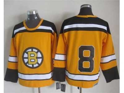 NHL Boston Bruins #8 Cam Neely Yellow CCM Throwback Stitched Jerseys