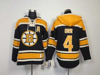 nhl jerseys Boston Bruins #4 Bobby Orr Black[pullover hooded sweatshirt patch A]