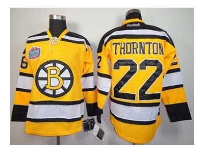 nhl jerseys boston bruins #22 thornton yellow[winter classic]