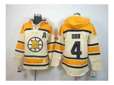 nhl jerseys boston bruins #4 orr yellow-cream[pullover hooded sweatshirt] [patch A]