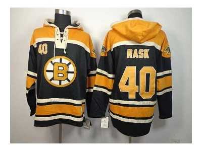 nhl jerseys boston bruins #40 rask black-yellow[pullover hooded sweatshirt]