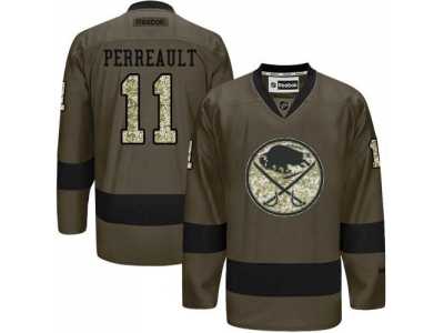 Buffalo Sabres #11 Gilbert Perreault Green Salute to Service Stitched NHL Jersey