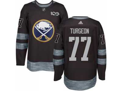 Buffalo Sabres #77 Pierre Turgeon Black 1917-2017 100th Anniversary Stitched NHL Jersey