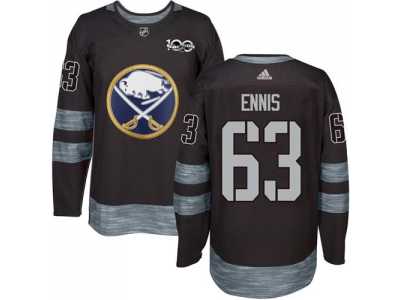 Men's Buffalo Sabres #63 Tyler Ennis Black 1917-2017 100th Anniversary Stitched NHL Jersey