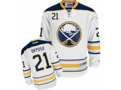 Men's Reebok Buffalo Sabres #21 Kyle Okposo Authentic White Away NHL Jersey