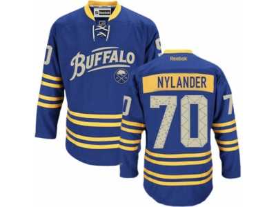Men's Reebok Buffalo Sabres #70 Alexander Nylander Authentic Royal Blue Third NHL Jersey