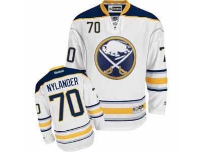 Men\'s Reebok Buffalo Sabres #70 Alexander Nylander Authentic White Away NHL Jersey