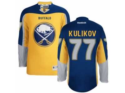 Men's Reebok Buffalo Sabres #77 Dmitry Kulikov Authentic Gold New Third NHL Jersey