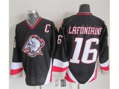 NHL Buffalo Sabres #16 Pat Lafontaine Black CCM Throwback Stitched Jerseys