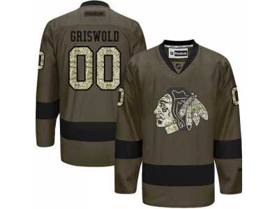 Chicago Blackhawks #00 Clark Griswold Green Salute to Service Stitched NHL Jersey
