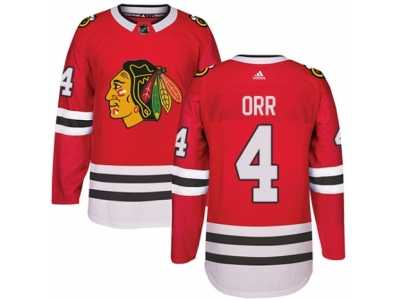 Men's Adidas Chicago Blackhawks #4 Bobby Orr Authentic Red Home NHL Jersey