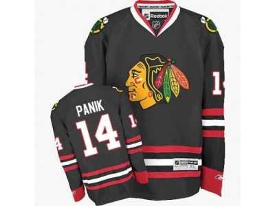 Men's Reebok Chicago Blackhawks #14 Richard Panik Premier Black Third NHL Jersey