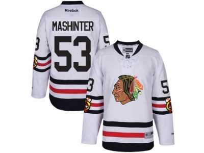 Men's Reebok Chicago Blackhawks #53 Brandon Mashinter Authentic White 2017 Winter Classic NHL Jersey