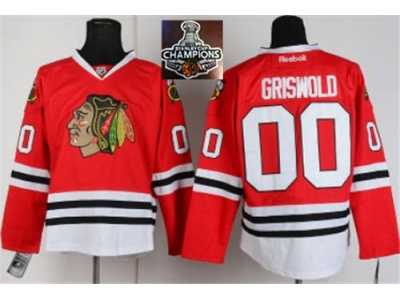 NHL Chicago Blackhawks #00 Griswold Red 2015 Stanley Cup Champions jerseys