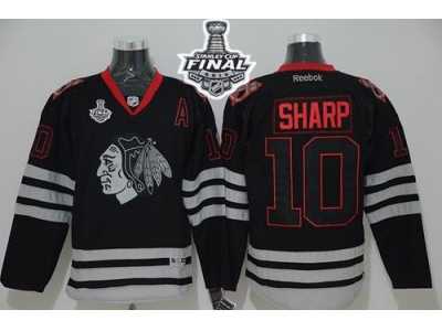 NHL Chicago Blackhawks #10 Patrick Sharp Black Ice 2015 Stanley Cup Stitched Jerseys