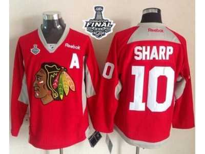 NHL Chicago Blackhawks #10 Patrick Sharp Red Practice 2015 Stanley Cup Stitched Jerseys