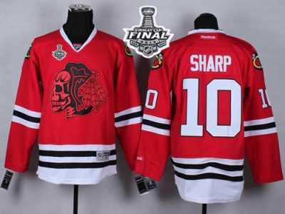 NHL Chicago Blackhawks #10 Patrick Sharp Red(Red Skull) 2015 Stanley Cup Stitched Jerseys