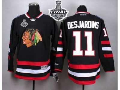 NHL Chicago Blackhawks #11 Andrew Desjardins Black 2015 Stanley Cup Stitched Jerseys