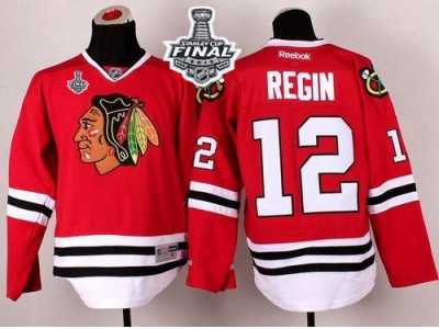 NHL Chicago Blackhawks #12 Peter Regin Red 2015 Stanley Cup Stitched Jerseys