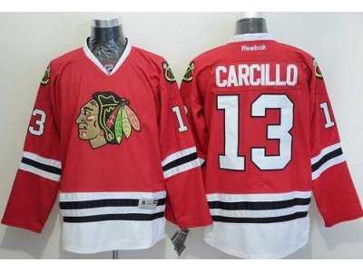 NHL Chicago Blackhawks #13 Daniel Carcillo Red jerseys