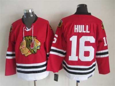 NHL Chicago Blackhawks #16 Hull red Throwback Frenate jerseys