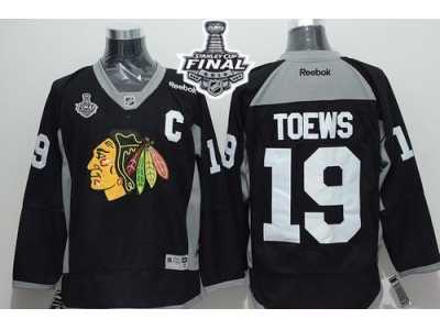 NHL Chicago Blackhawks #19 Jonathan Toews Black Practice 2015 Stanley Cup Stitched Jerseys