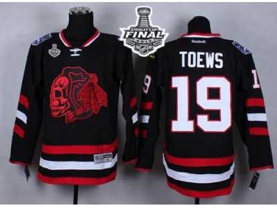 NHL Chicago Blackhawks #19 Jonathan Toews Black(Red Skull) 2014 Stadium Series 2015 Stanley Cup Stitched Jerseys