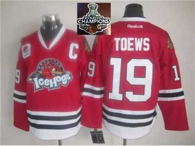 NHL Chicago Blackhawks #19 Jonathan Toews Red Icehogs 2015 Stanley Cup Champions jerseys