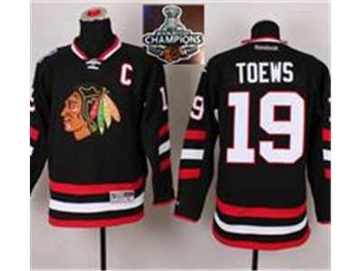NHL Chicago Blackhawks #19 Jonathan Toews(C patch) Black 2014 Stadium Seriesn 2015 Stanley Cup Champions jerseys
