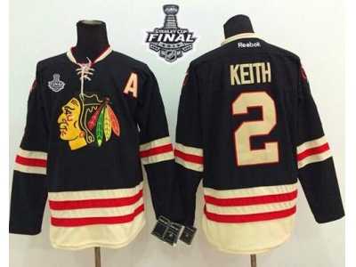 NHL Chicago Blackhawks #2 Duncan Keith Black 2015 Winter Classic 2015 Stanley Cup Stitched Jerseys