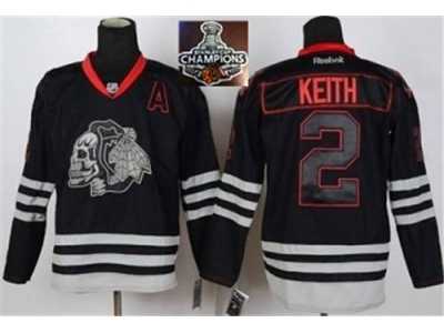 NHL Chicago Blackhawks #2 Duncan Keith Black Ice 2015 Stanley Cup Champions jerseys