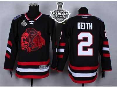 NHL Chicago Blackhawks #2 Duncan Keith Black(Red Skull) 2014 Stadium Series 2015 Stanley Cup Stitched Jerseys