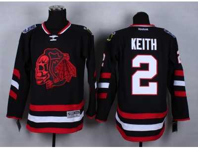 NHL Chicago Blackhawks #2 Duncan Keith Stitched black jersey[2014 new]
