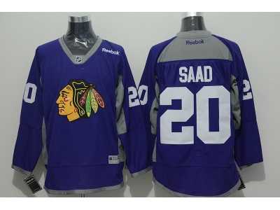 NHL Chicago Blackhawks #20 Brandon Saad purple jerseys