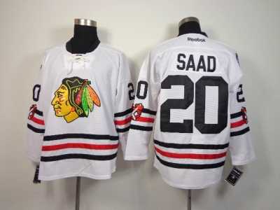 NHL Chicago Blackhawks #20 Brandon Saad white jerseys(2015 new classic)