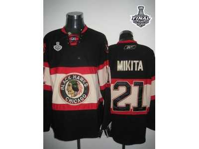 NHL Chicago Blackhawks #21 Stan Mikita Black New Third 2015 Stanley Cup Stitched Jerseys